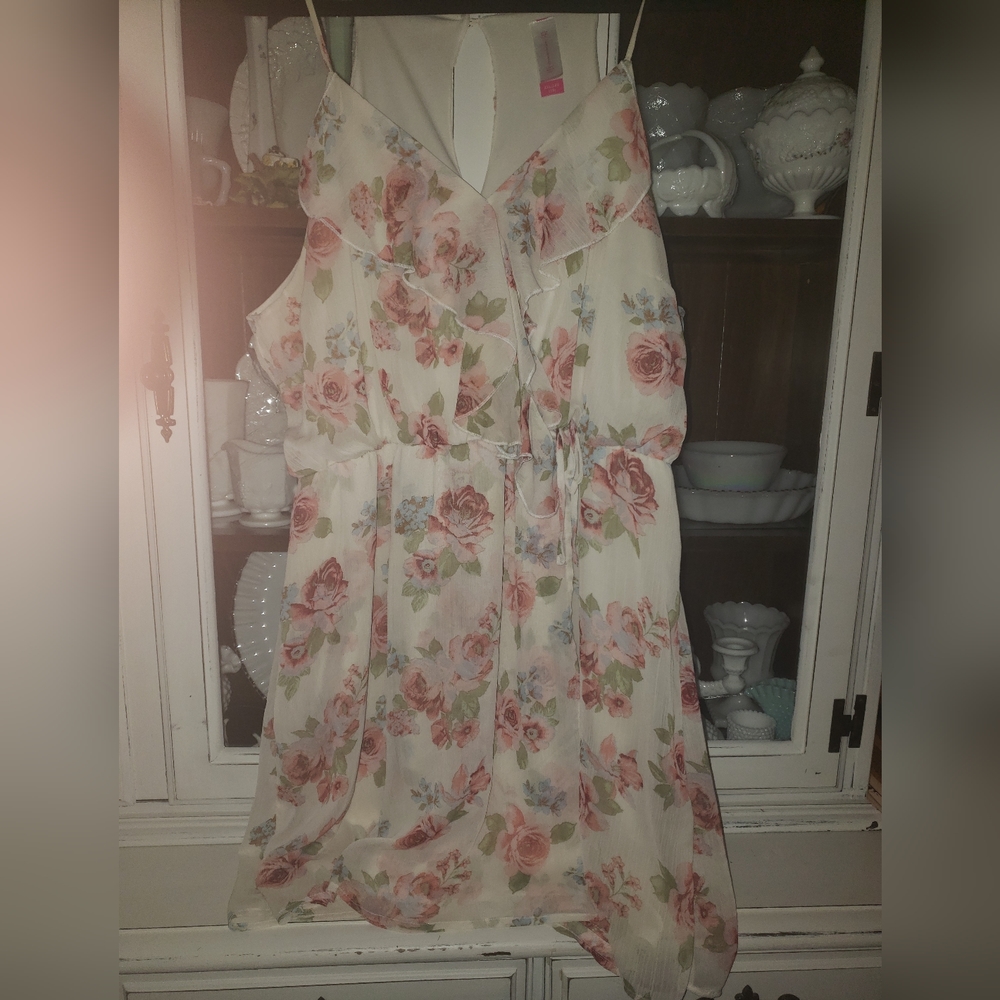 Knee length flower dress